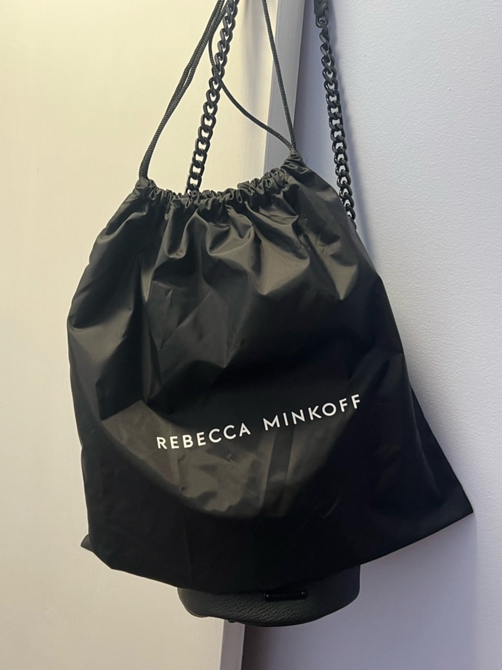 Rebecca Minkoff Black Bucket Bag with Gold Star & Moon studs - Edie top handle - Picture 8 of 9
